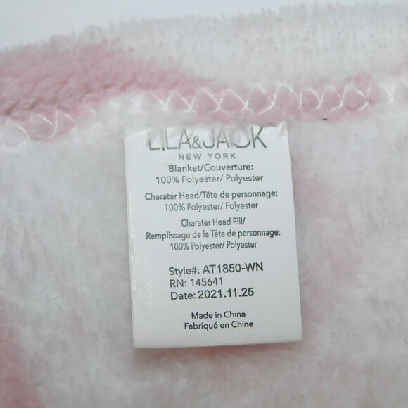 Lila & Jack Brown Mauve Teddy Bear w bow Floral Security Blanket Baby lovey nunu - Picture 7 of 7